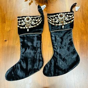 Christmas velvet stockings for Sage & co